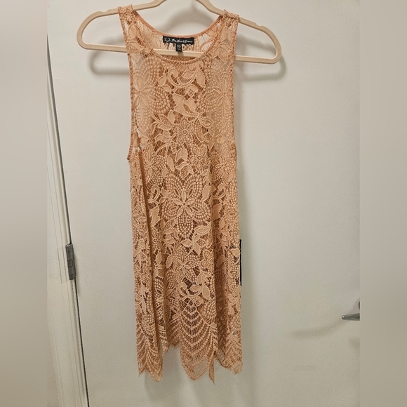 For Love & Lemon Summer Lilly Fairycore Mini Dress Pale Blush Size XS NWT - Picture 4 of 15